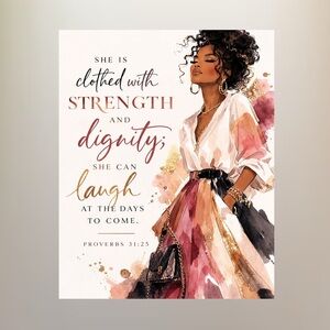 DDS Art Print, 8x10, Bible Verse, Paper Print, Unframed, Women’s Series